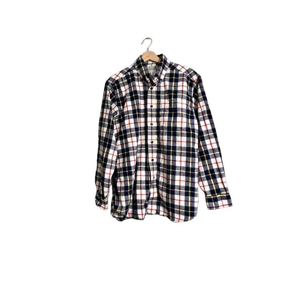 L.L. Bean Plaid Flannel Button Down Medium - Picture 1 of 4